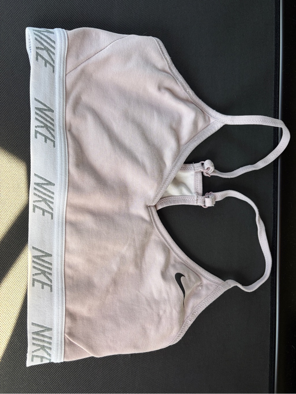 Nike Pale Pink Adjustable-Strap Sports Bralette